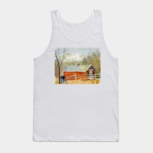 Barn Autumn New York State Tank Top